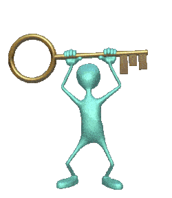 Animation Person Holding Key To Success