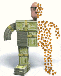 Animation Showing a person (Boss) With Cash