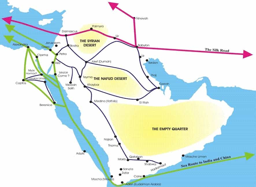 Arabian Peninsula Old Trade Routes